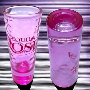Tequila Rose l Tall Shot Glass l Pink l 4” l Home Bar Kitchen Accessory l EUC